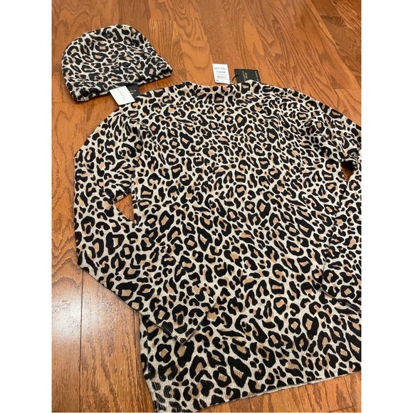 New w Tags 100% Cashmere Charter Club Crew Neck Shirt & Beanie $119 - Picture 13 of 16